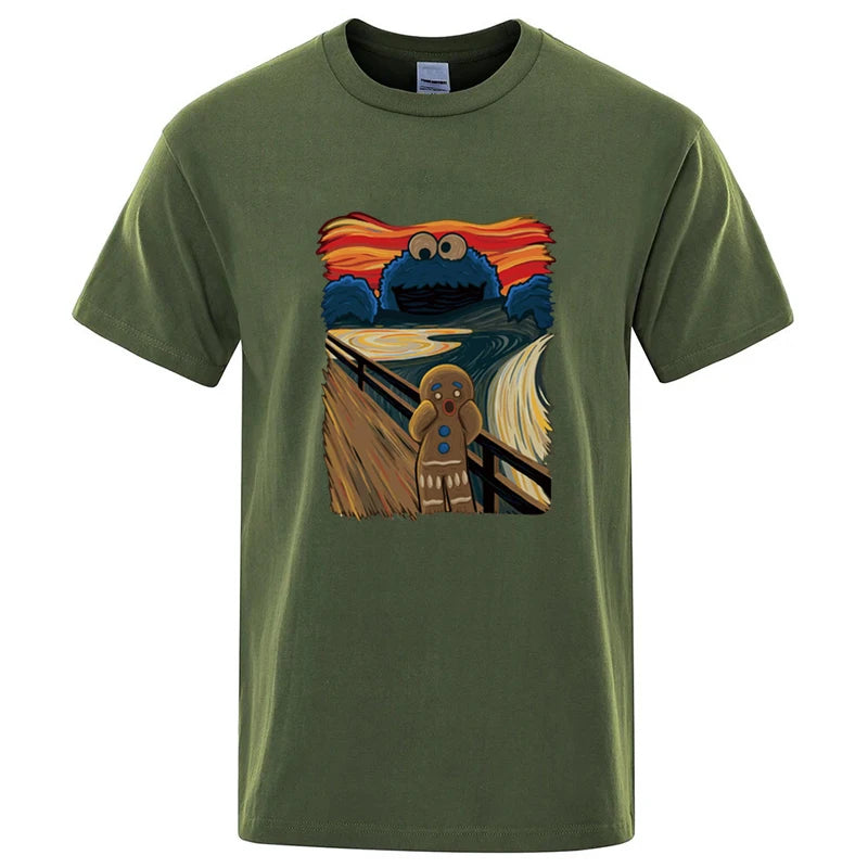 Summer Men's High Quality T-shirt 100% Cotton Short Sleeve Print Casual Loose Men T Shirt O-neck Male T-shirt Male Tees  for Men