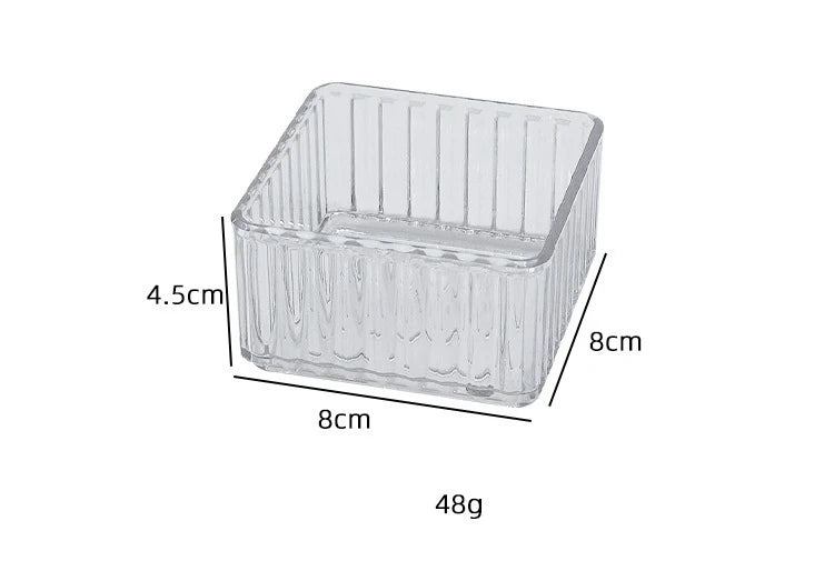 Stackable Acrylic Drawer Organiser Trays – Clear Makeup & Bathroom Vanity Storage Bins
