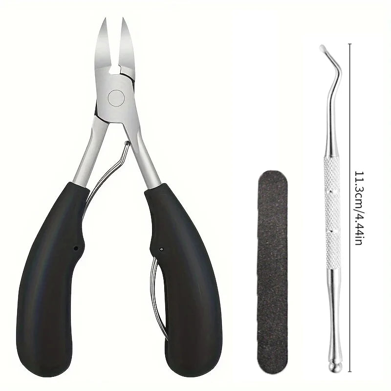 Professional Grade Concave Stainless Steel Nail Clippers for Thick Nails and Ingrown Toenails Sharp Curved Blade for Easy Trimmi