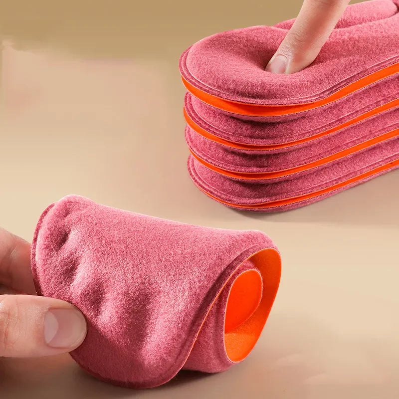 4D Massage Warm pile Shoes Insoles Super Soft Latex Sports Insole for Feet Running Basket Shoe Sole Arch Support Orthopedic