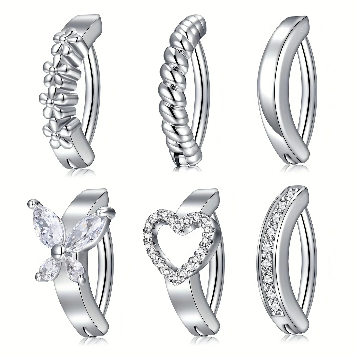 316l Surgical Steel  Navel Piercing Simple Belly Button Ring For Women Girl Reverse Curved Glossy Snap Belly Piercing