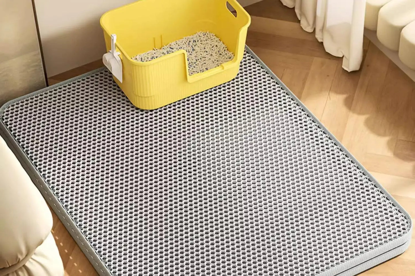 Extra Large Cat Litter Mat – Waterproof 2-Layer Non-Slip Washable Floor Protector
