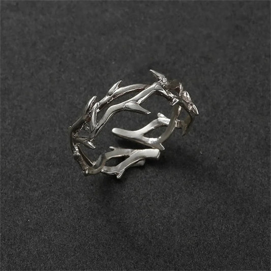 Vintage Branch & Thorn Couples Ring – Adjustable Open Band for Men & Women