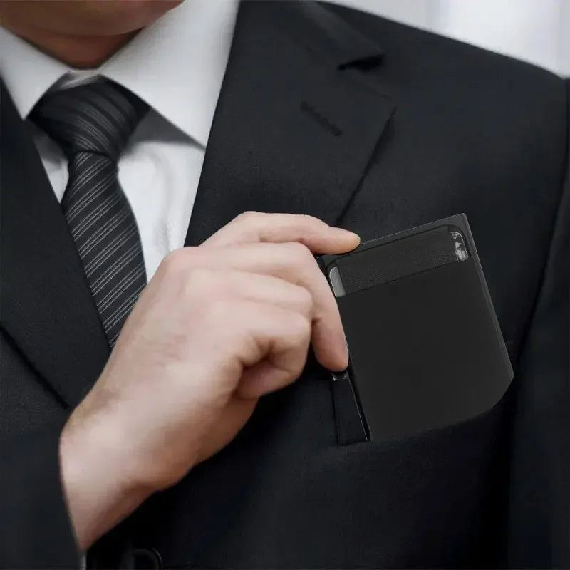 ID Bank Credit Card Holder Men's Wallet Anti Rfid Blocking Protected Magic Business Anti-theft Slim Thin Men Money CardHolder