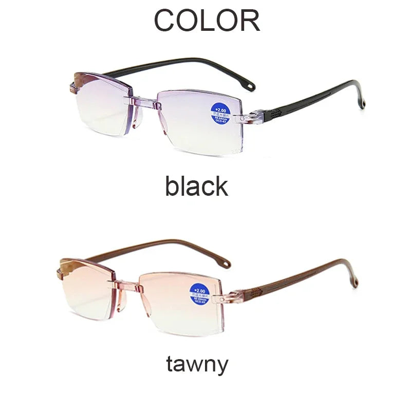 New Reading Glasses Men Magnification Eyewear Presbyopic Glasses Diopter Dimond Cutting +1.0 To +4.0 Blue Light Glasses