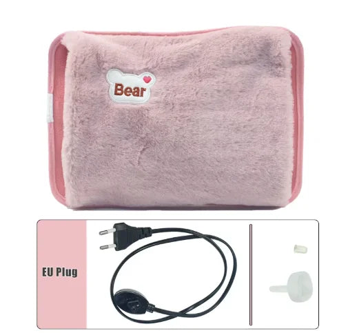 Rechargeable Hand Warmer (EU Plug) - Cute Reusable Hot Compress Bag & Hot Water Bottle