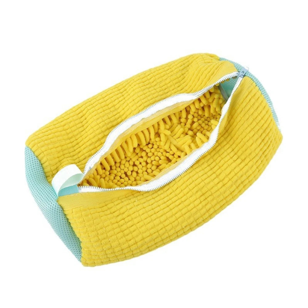 Durable Mesh Shoe Wash Bag with Zipper & Plush Lining - Protects Sneakers/Casual Shoes in Washing Machine, Reusable Laundry Bag