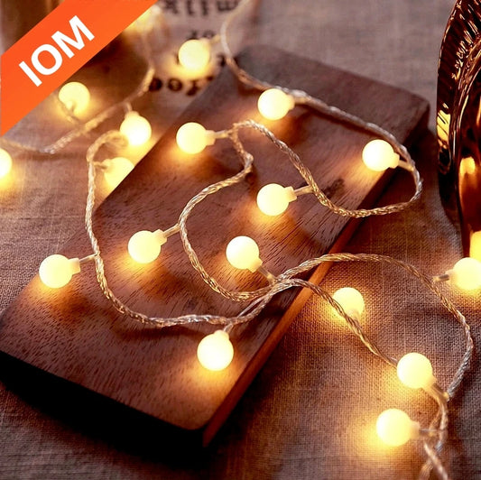 LED Ball String Lights – USB & Battery Garland for Wedding & Garden Decor