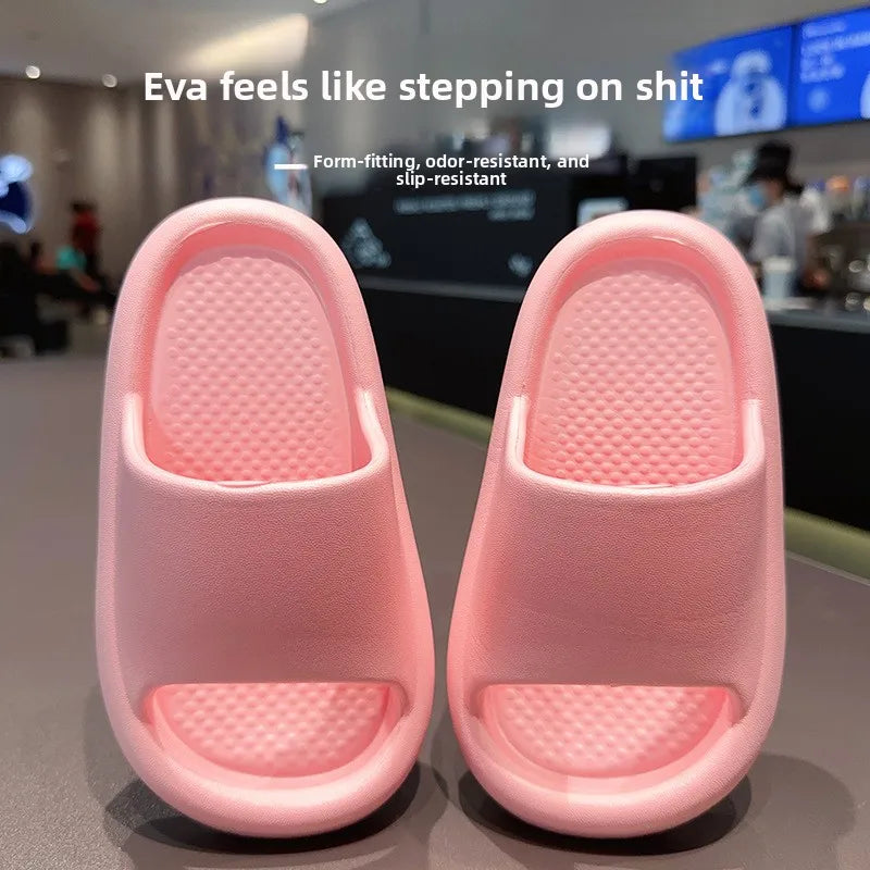 2026 Children's Slippers for Summer Boys and Girls Indoor Bathroom Soft-Soled Thickened Anti-Slip Baby Slippers and Cool Sandals
