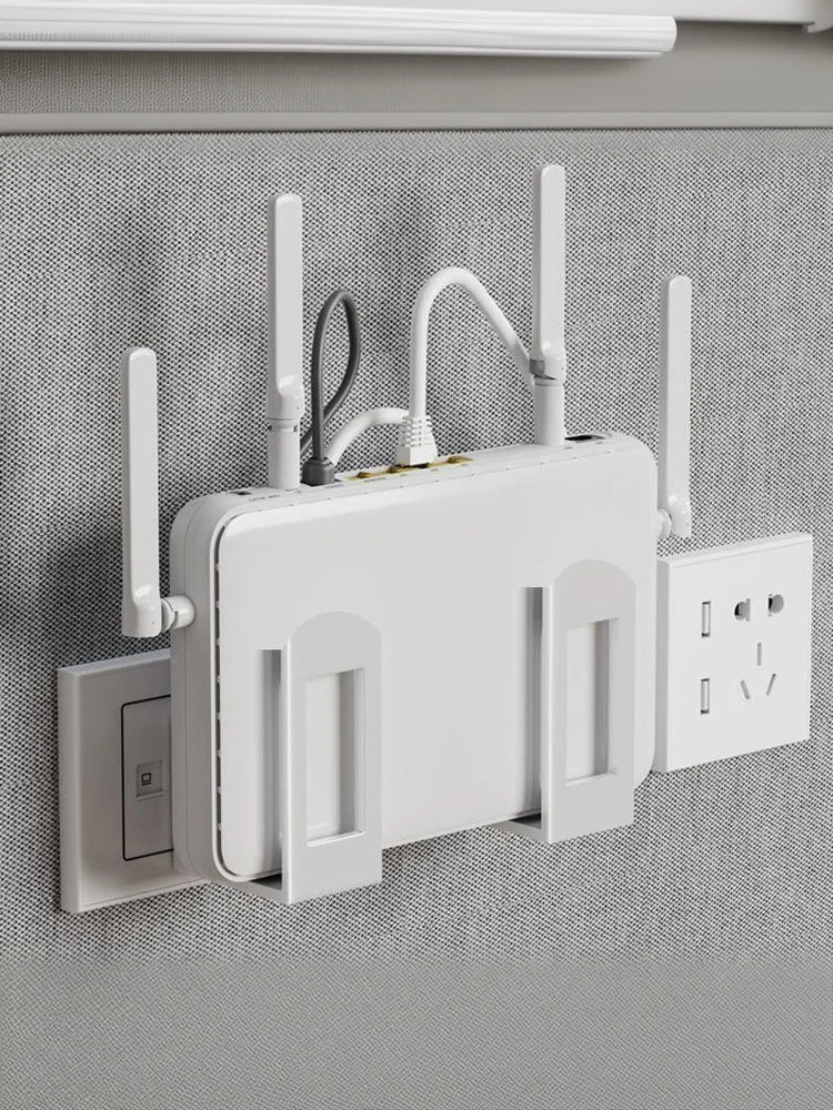 Wall-Mounted Wi-Fi Router Storage Bracket – Set of 2 Space-Saving Rack