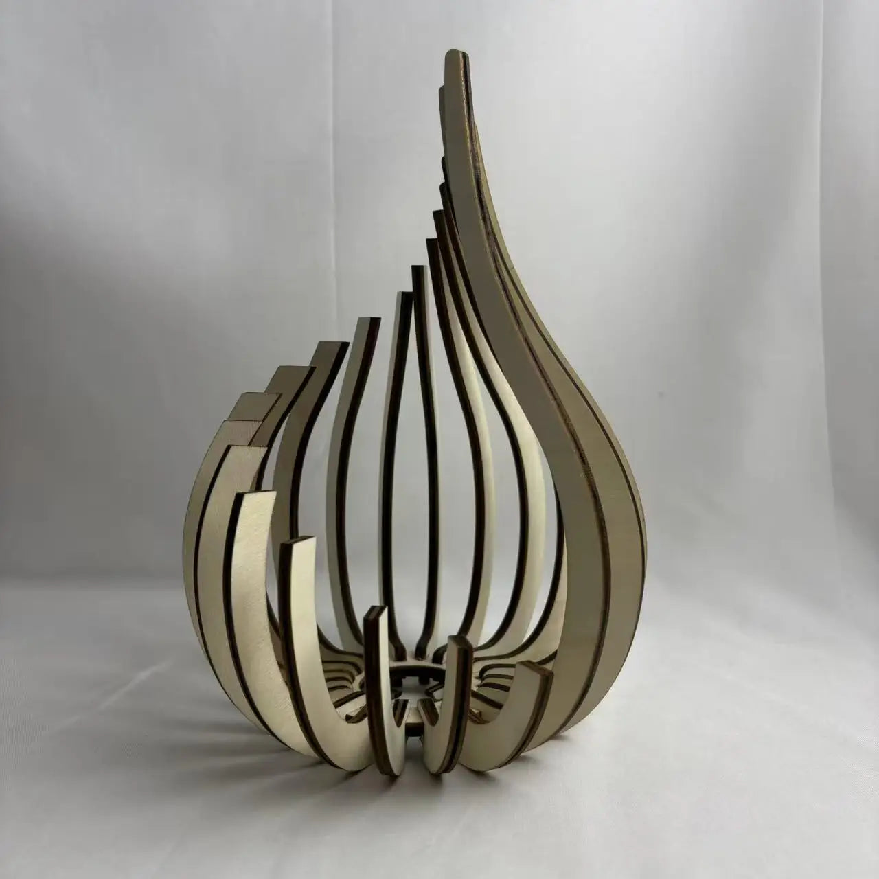Streamline Wooden DIY Candle Holder – Handmade Warm Atmosphere Décor