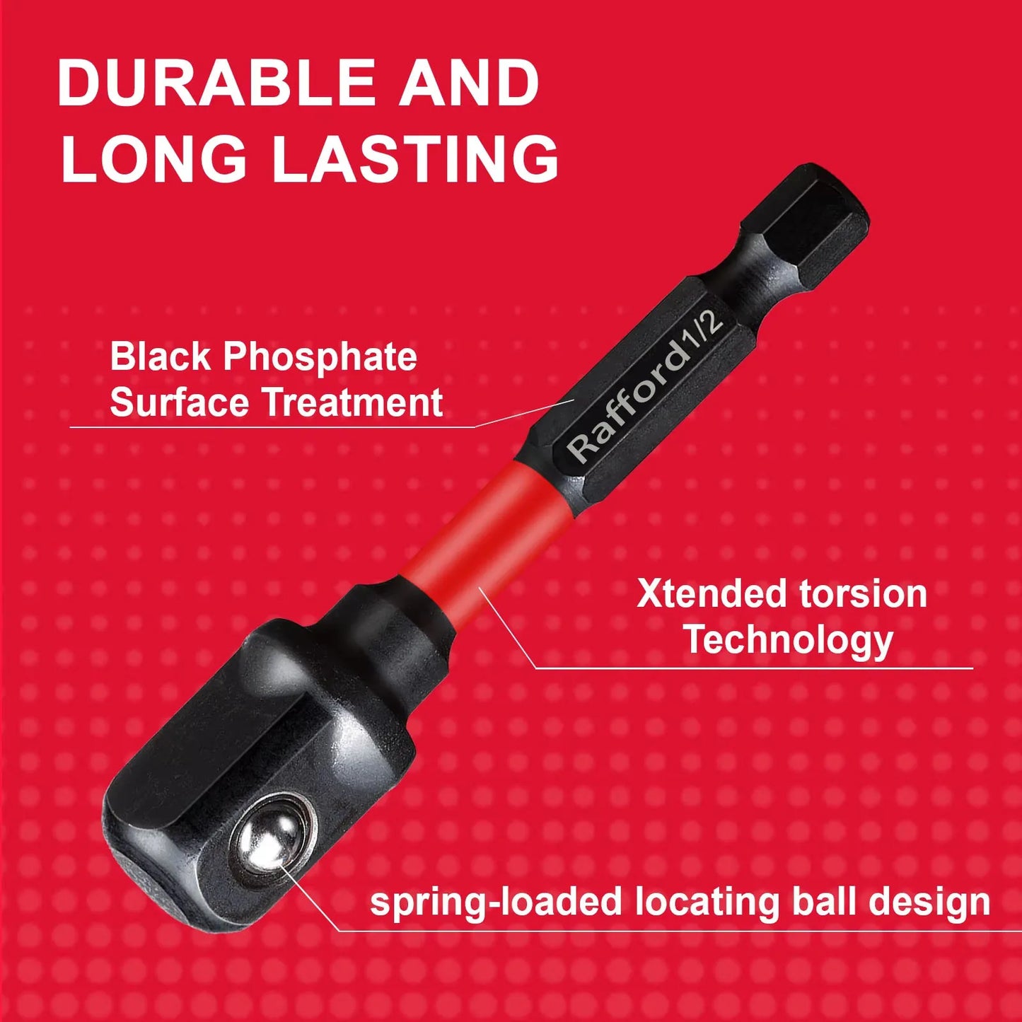 Impact Socket Adapter Set – 1/4", 3/8" & 1/2" Drive with Extension Bit Holder