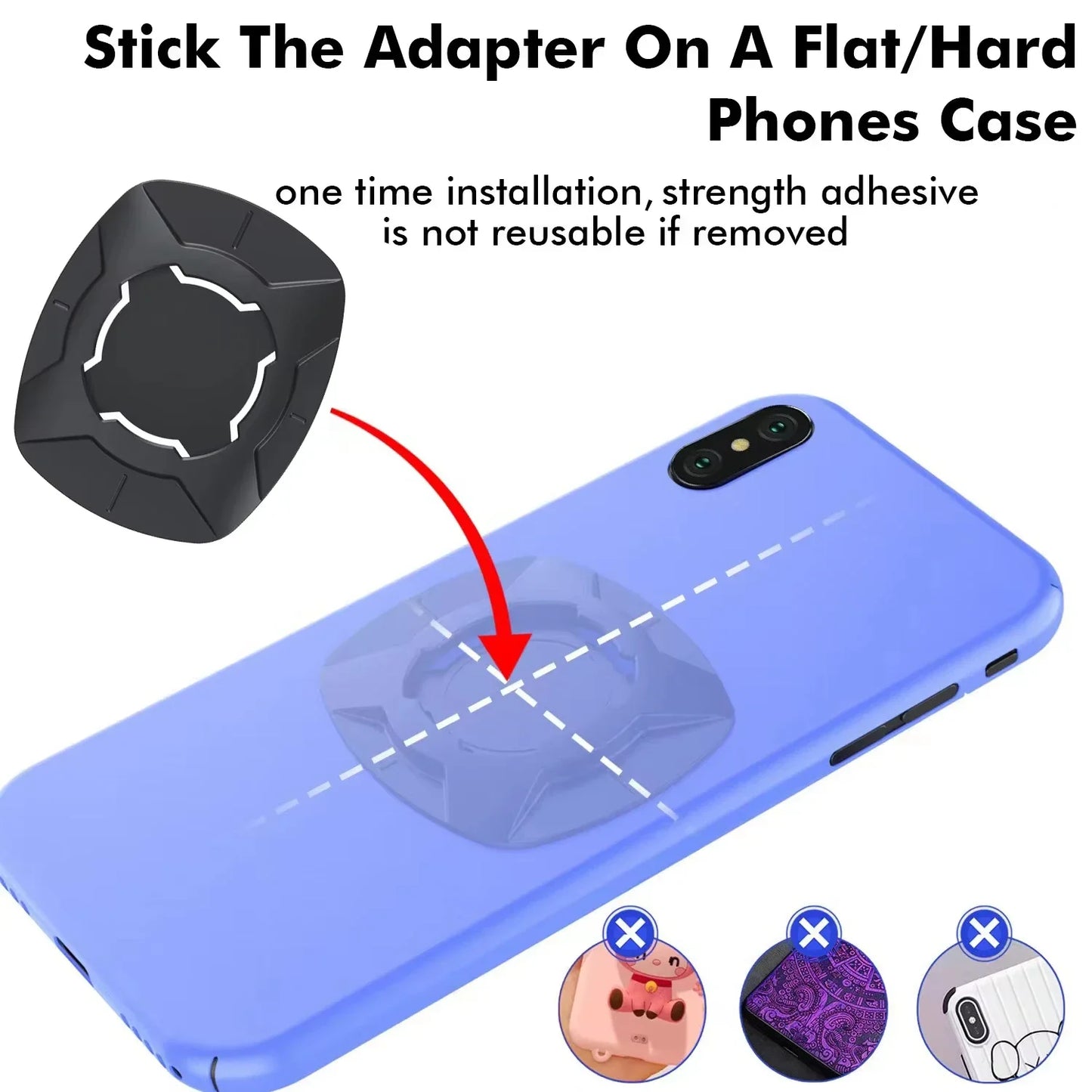 Bike Phone Holder, Motorcycle Mount - Motorcycle Phone Holder, Handlebar Cell Phone Clamp, E-Bike Scooter Phone Clip