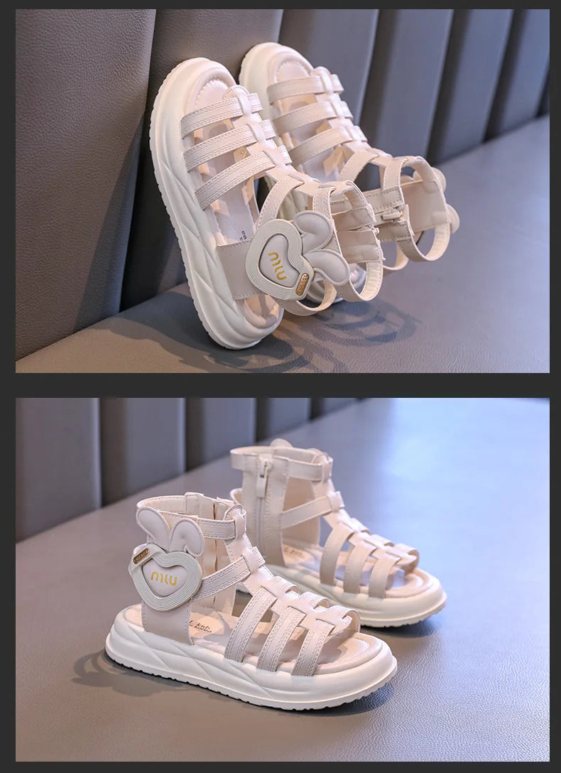 2026 Fashion Kids Sandals Children's Design Hollow-out Multicolor Sport Sandals Soft Flat Strappy Sandals Girls Cute Beach Shoes