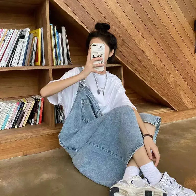 New Irregular Split Cowboy Denim Dress Women Sleeveless Jeans Dresses Fashion Female Solid  Casual Loose Strap Dresses