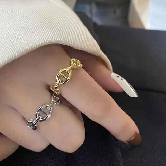 316L Stainless Steel Gold Wedding Couple Rings – Never-Fade Classic Jewellery for Women