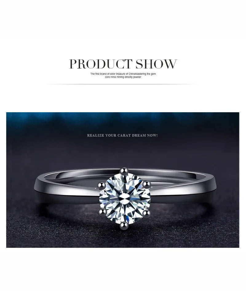 Fine Wedding Rings for Men Women Gift S925 Sterling Silver Color Austrian Crystal Engagement Proposal Ring Jewelry Bague Femme