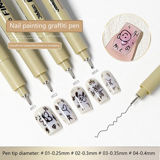 Nail Art Graffiti Line Pen – Waterproof Detail Sketching & Wire Drawing Gel Pen