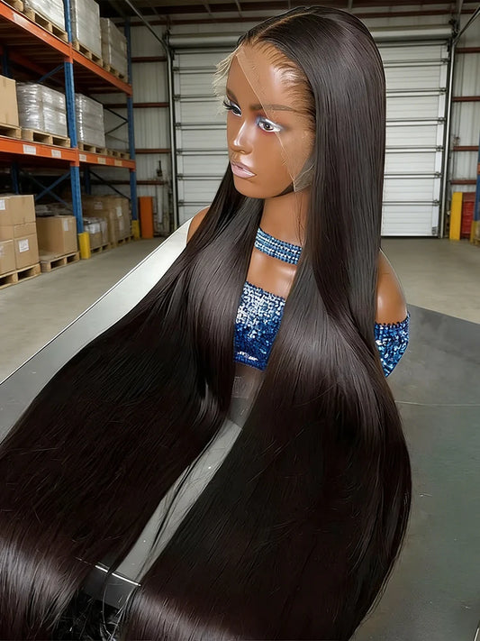 Vietnamese Raw 13x4 13x6 HD Lace Front Wig – Bone Straight Human Hair 30–40 Inch Pre-Plucked