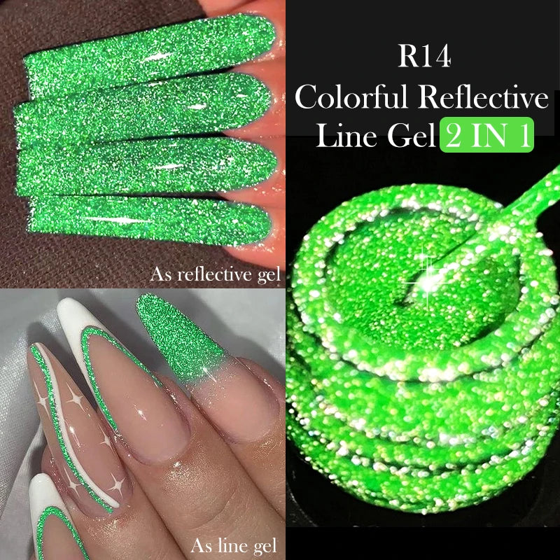 Silver Metallic Gel Nail Polish Liner – Super Bright Mirror Pull Line Art Pen