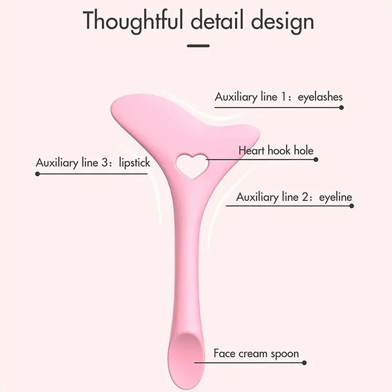 Silicone Eyeliner & Lipstick Stencil Aid – Reusable Wing Tip Makeup Tool
