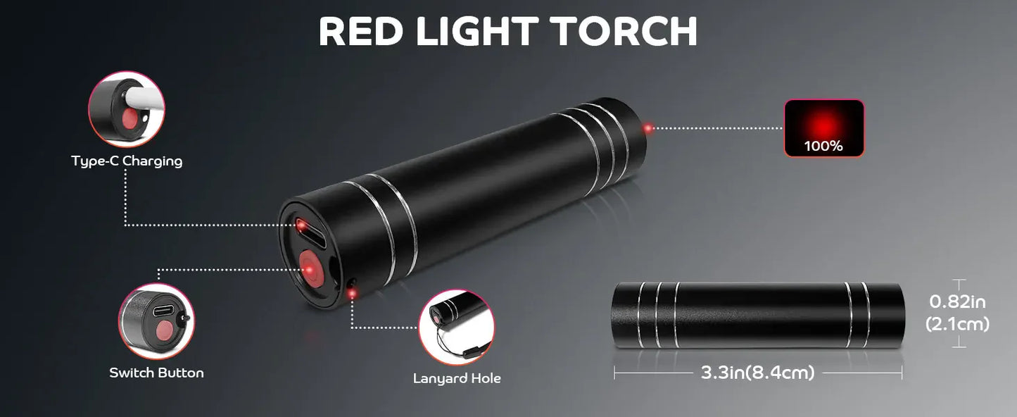 Portable Red Light Therapy Torch – 660nm & 850nm Handheld Pain Relief Wand