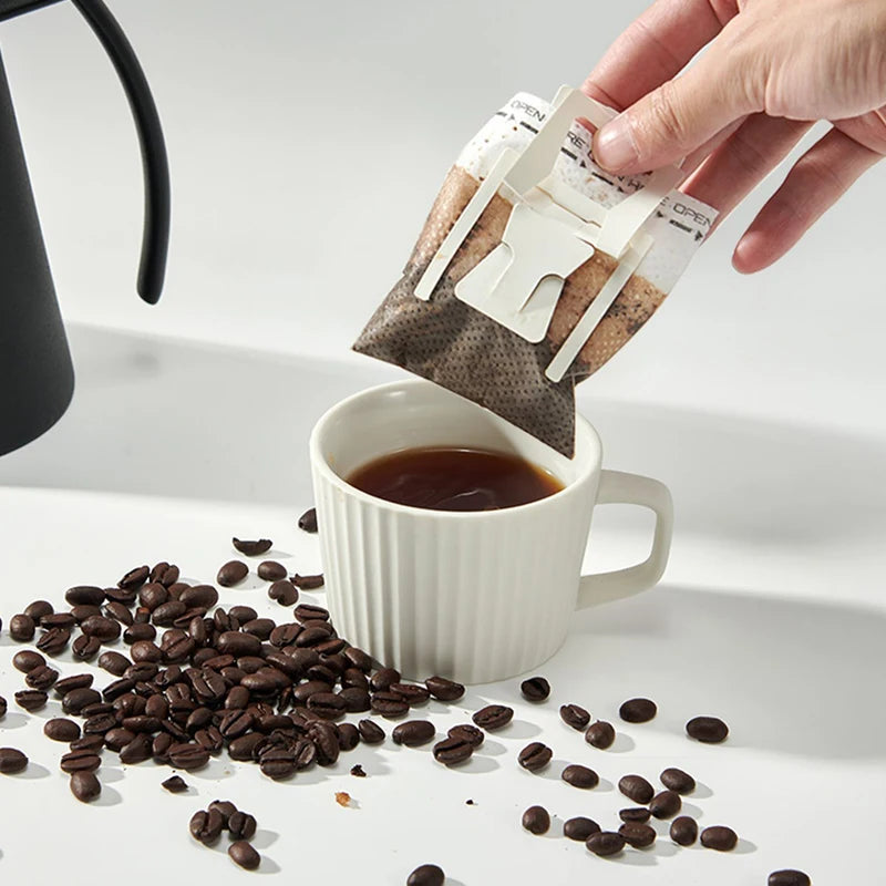 Disposable Drip Coffee Filter Bags – Portable Hanging Ear Pour-Over Pack