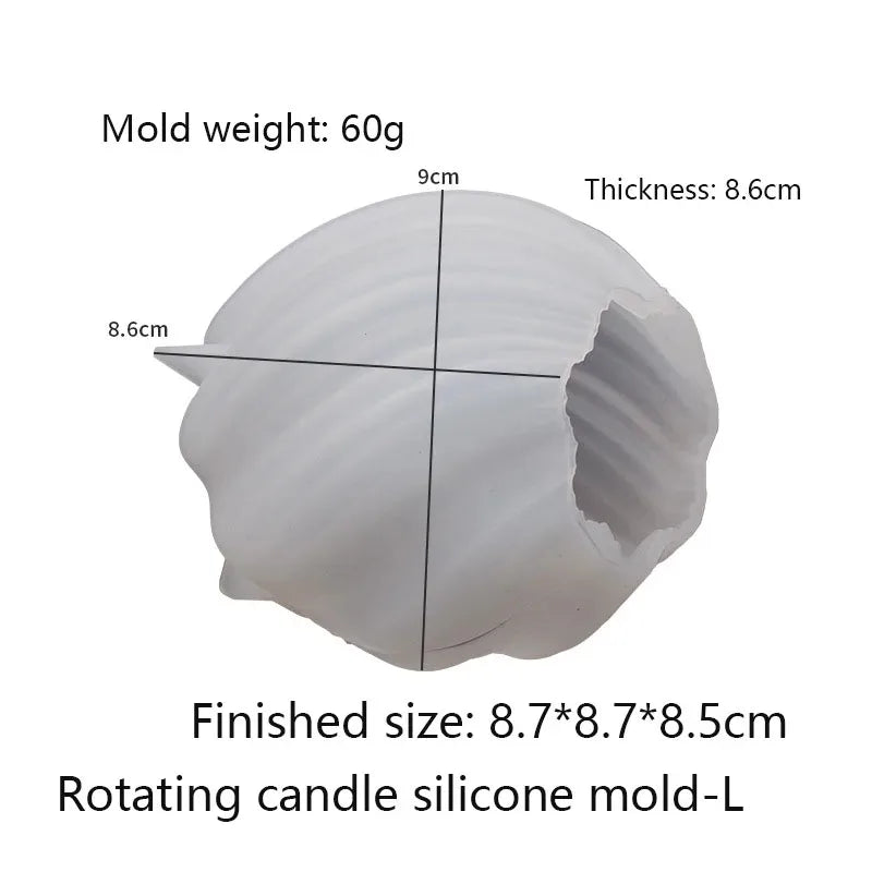 3D Geometric Wave Pillar Candle Silicone Mould – DIY Abstract Art Wax Craft