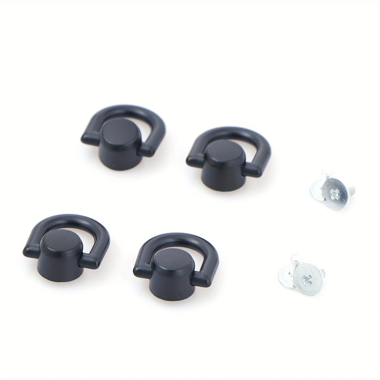 4 Pcs D Rings Rivets for Leather Purse Stud Screw Metal Ring Studs Rivets for Wallet Strap Accessories Leather Purse Hardware