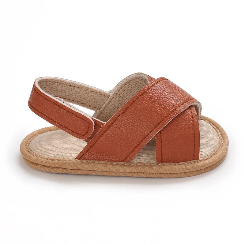 Casual Cute Solid Color Open Toe Sandals For Baby Boy Girls Breathable Lightweight Walking Shoes For Spring And Summer