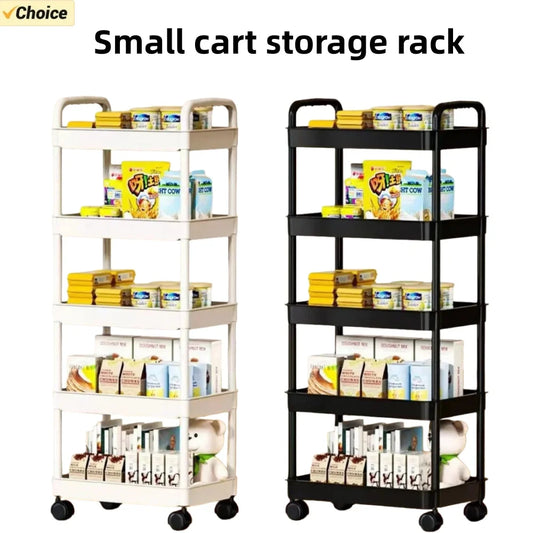 5-Layer Mobile Kitchen Storage Trolley – Floor-Standing Multi-Tier Rack
