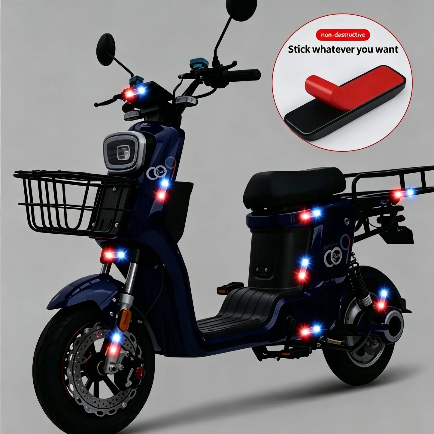 Mini Solar LED Car Warning Light, Wireless Anti-Theft Flashing Lamp, Simulated Dummy Alarm Security Light