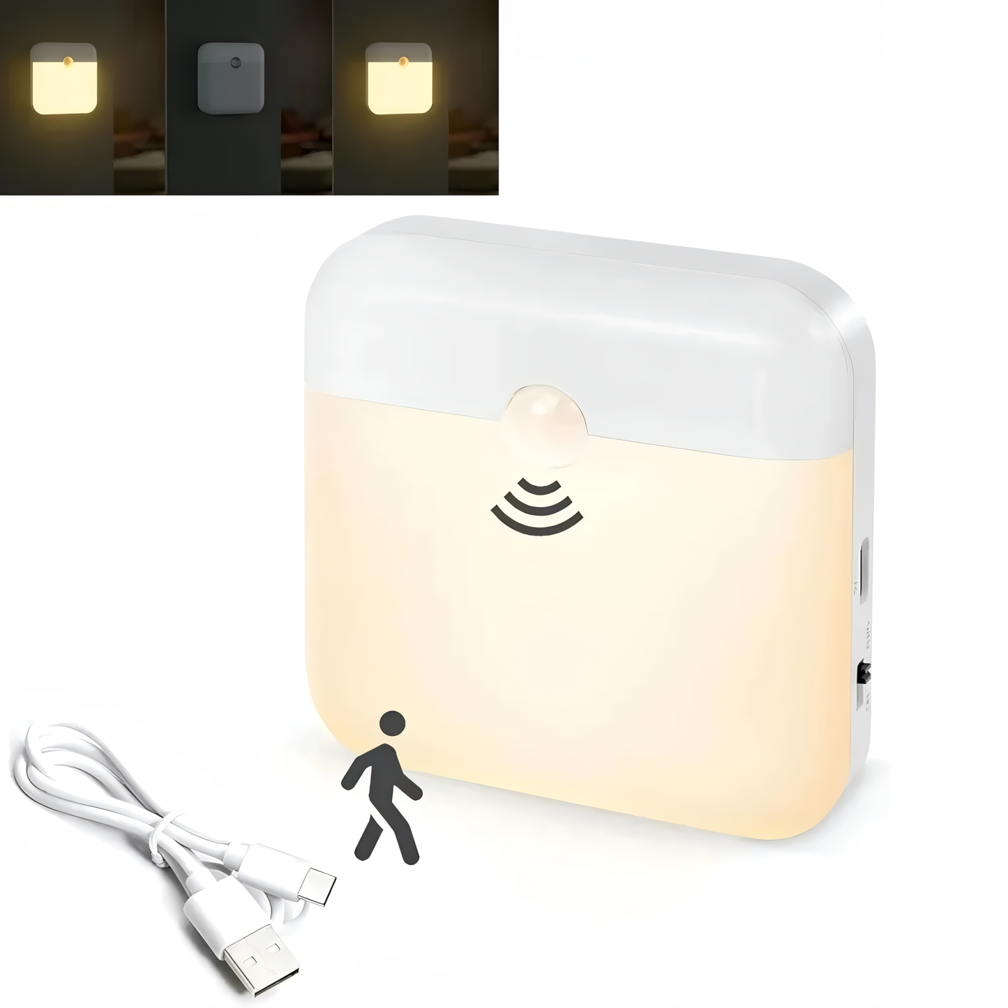 PIR Bewegingssensor USB Oplaadbaar LED Nachtlampje – Draadloos Kastlampje