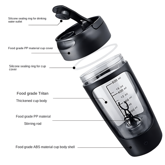 Electric Self-Mixing Protein Shaker Bottle – Smooth Shakes On Demand
